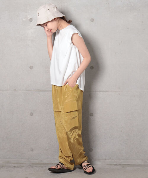 fredy repit(フレディレピ)の「【WEB限定】変形フレンチ袖Tシャツ(Tシャツ/カットソー・レディース・ブラック/オフホワイト/グレイッシュブルー/ホワイト系その他4/ブルー系その他3・38)」の10枚目の写真