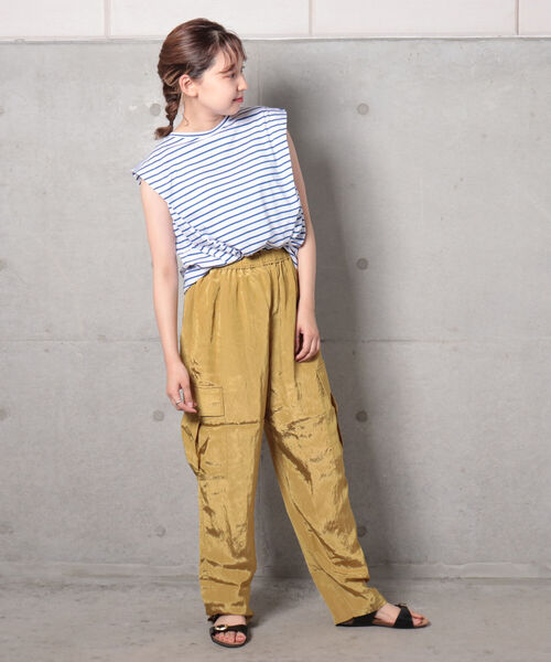 fredy repit(フレディレピ)の「【WEB限定】変形フレンチ袖Tシャツ(Tシャツ/カットソー・レディース・ブラック/オフホワイト/グレイッシュブルー/ホワイト系その他4/ブルー系その他3・38)」の17枚目の写真