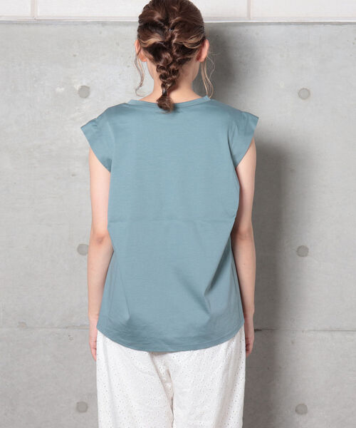 fredy repit(フレディレピ)の「【WEB限定】変形フレンチ袖Tシャツ(Tシャツ/カットソー・レディース・ブラック/オフホワイト/グレイッシュブルー/ホワイト系その他4/ブルー系その他3・38)」の18枚目の写真