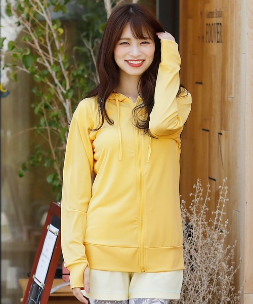 ElegChic(エレグシック)の「ベーシックラッシュガード(パーカー・レディース・ネイビー/オフホワイト/イエロー/ミント/モカ/ピンクベージュ/グレー/ブラック・M/XL/X-LARGE/MEDIUM)」の18枚目の写真