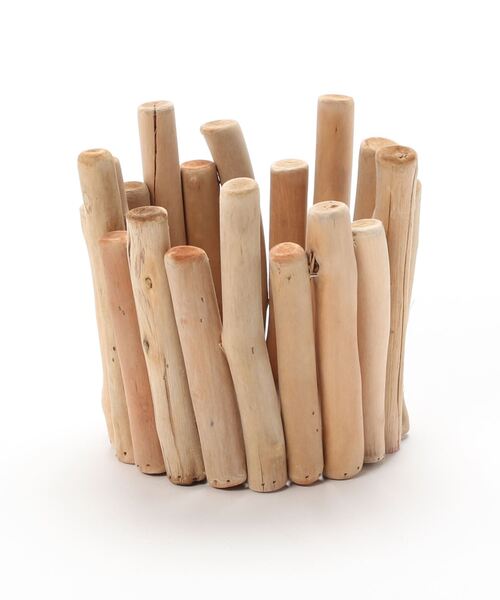 SPICE OF LIFE(スパイス オブ ライフ)の「流木風ポット Lサイズ 約20×18cm(フラワーベース・レディース・サンドベージュ・ONE SIZE)」の3枚目の写真