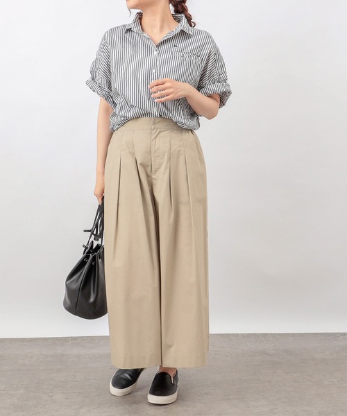 PUAL CE CIN(ピュアルセシン)の「【Du noir】タイプライターガウチョパンツ(その他パンツ・レディース・ブラック/ブラウン/ベージュ・FREE)」の1枚目の写真