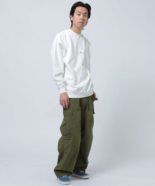 BEAMS（ビームス）の「BEAMS / ダメージ クルーネック スウェット