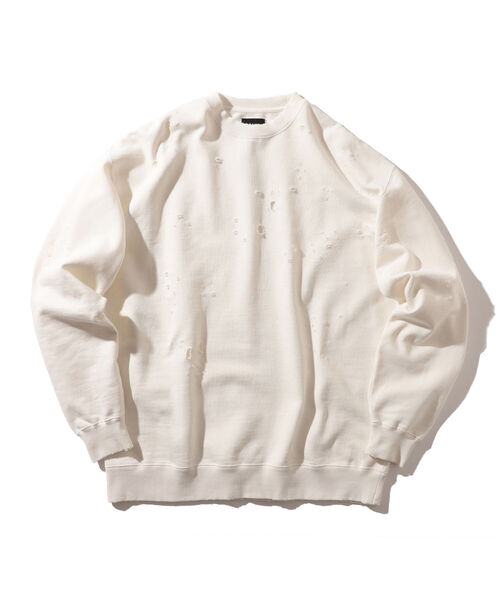 BEAMS（ビームス）の「BEAMS / ダメージ クルーネック スウェット