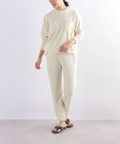 SHIPS any（シップス エニィ）の「SHIPS any & cozy: リラックスウェア パイル イージーパンツ <WOMEN>（その他パンツ・レディース・ホワイト/オフホワイト/ネイビー・ONE SIZE）」の8枚目の写真