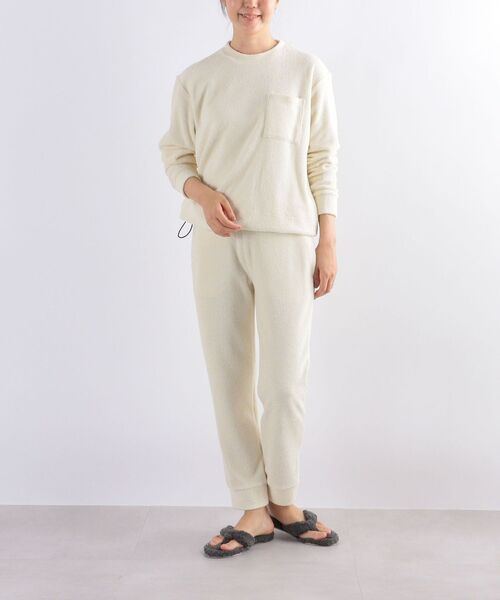 SHIPS any（シップス エニィ）の「SHIPS any & cozy: リラックスウェア パイル イージーパンツ <WOMEN>（その他パンツ・レディース・ホワイト/オフホワイト/ネイビー・ONE SIZE）」の9枚目の写真