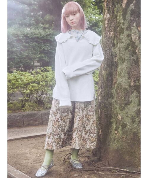 merry jenny（メリージェニー）の「ルーズルーズフリルカラーニット（ニット/セーター・レディース・ブラック/ブラウン/オフホワイト・FREE）」の16枚目の写真