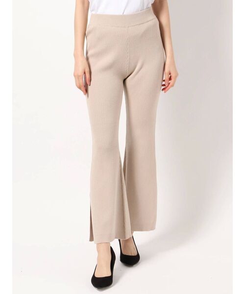 MURUA（ムルーア）の「【ONLINE限定】リブフィットフレアパンツ（スウェットパンツ・レディース・アイボリー/グレー/ブラック・FREE）」の14枚目の写真