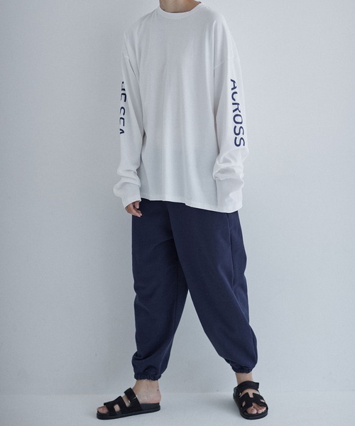 SEA（シー）の「GRAPHIC L/S TEE (ACROSS THE SEA)（Tシャツ/カットソー・レディース・グリーン/ブルー/レッド・1/2/3）」の4枚目の写真