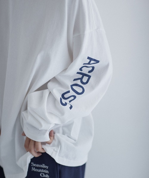 SEA（シー）の「GRAPHIC L/S TEE (ACROSS THE SEA)（Tシャツ/カットソー・レディース・グリーン/ブルー/レッド・1/2/3）」の5枚目の写真