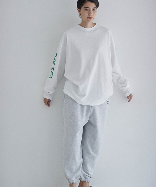 SEA（シー）の「GRAPHIC L/S TEE (ACROSS THE SEA)（Tシャツ/カットソー・レディース・グリーン/ブルー/レッド・1/2/3）」の12枚目の写真