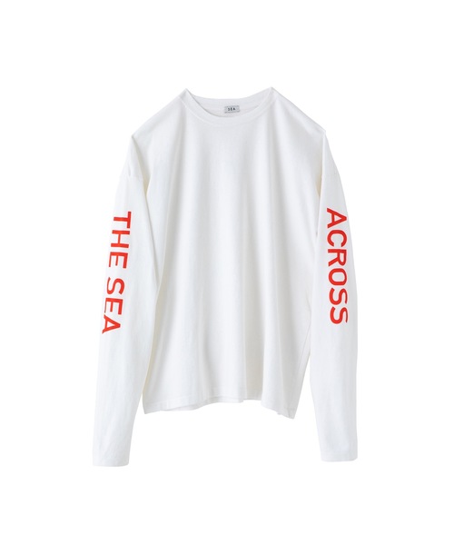 SEA（シー）の「GRAPHIC L/S TEE (ACROSS THE SEA)（Tシャツ/カットソー・レディース・グリーン/ブルー/レッド・1/2/3）」の15枚目の写真
