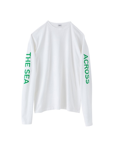SEA（シー）の「GRAPHIC L/S TEE (ACROSS THE SEA)（Tシャツ/カットソー・レディース・グリーン/ブルー/レッド・1/2/3）」の17枚目の写真