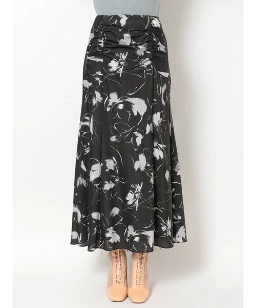 MERCURYDUO（マーキュリーデュオ）の「ART PRINTロングスカート（スカート・レディース・ブラック/ベージュ・SMALL/MEDIUM）」の15枚目の写真