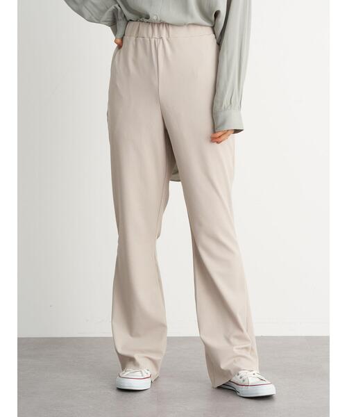 earth music&ecology（アースミュージックアンドエコロジー）の「すきな丈カットフレアリブパンツ ＊（その他パンツ・レディース・モカ/ライトベージュ/ブラック・M/L/S）」の5枚目の写真