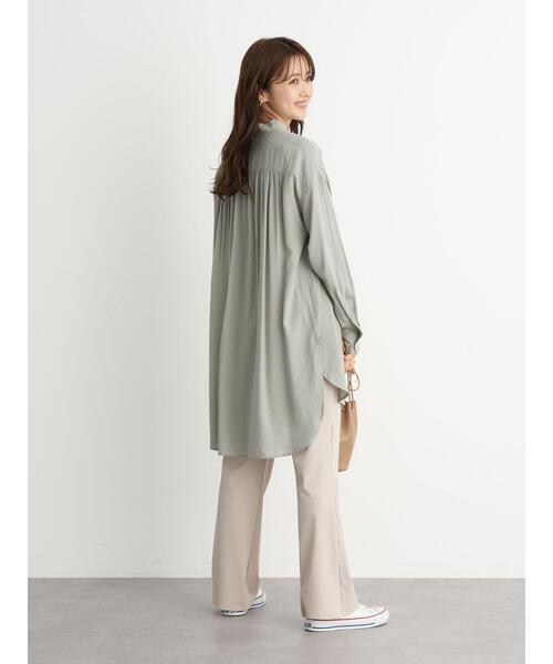 earth music&ecology（アースミュージックアンドエコロジー）の「すきな丈カットフレアリブパンツ ＊（その他パンツ・レディース・モカ/ライトベージュ/ブラック・M/L/S）」の12枚目の写真