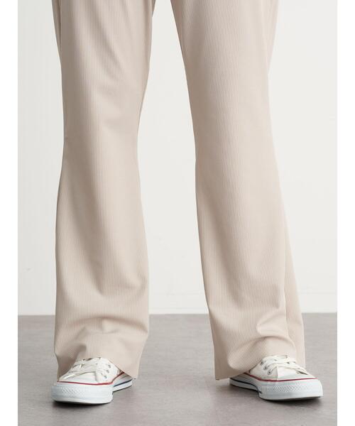 earth music&ecology（アースミュージックアンドエコロジー）の「すきな丈カットフレアリブパンツ ＊（その他パンツ・レディース・モカ/ライトベージュ/ブラック・M/L/S）」の7枚目の写真