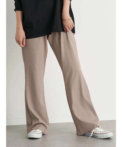 earth music&ecology（アースミュージックアンドエコロジー）の「すきな丈カットフレアリブパンツ ＊（その他パンツ・レディース・モカ/ライトベージュ/ブラック・M/L/S）」の18枚目の写真