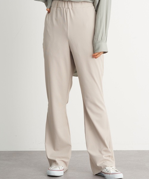 earth music&ecology（アースミュージックアンドエコロジー）の「すきな丈カットフレアリブパンツ ＊（その他パンツ・レディース・モカ/ライトベージュ/ブラック・M/L/S）」の3枚目の写真