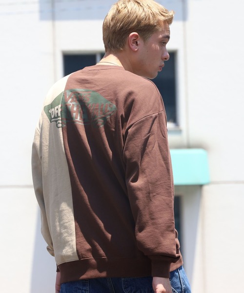 VANS（バンズ）の「VANS/ヴァンズ Vans Color Block Sweat Crew クルーネックスウェット（スウェット・メンズ・ブラック/ブラウン・L/M/XL）」の22枚目の写真