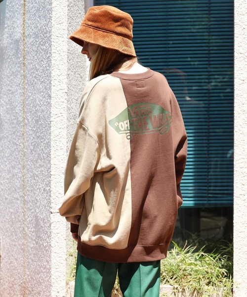 VANS（バンズ）の「VANS/ヴァンズ Vans Color Block Sweat Crew クルーネックスウェット（スウェット・メンズ・ブラック/ブラウン・L/M/XL）」の17枚目の写真
