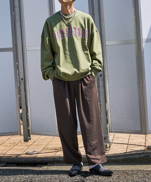 PUBLUX（パブリュクス）の「【PUBLUX/パブリュクス】サテンイージーワイドスラックスパンツ（スラックス・メンズ・ブラウン/ブラック・マルチサイズ）」の6枚目の写真