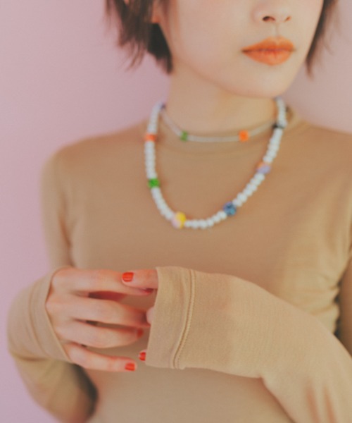 fukuu(フクウ)の「とろけちゃう肌触りハイネックインナートップス(その他トップス・レディース・ライム/ベージュ・S/M)」の7枚目の写真