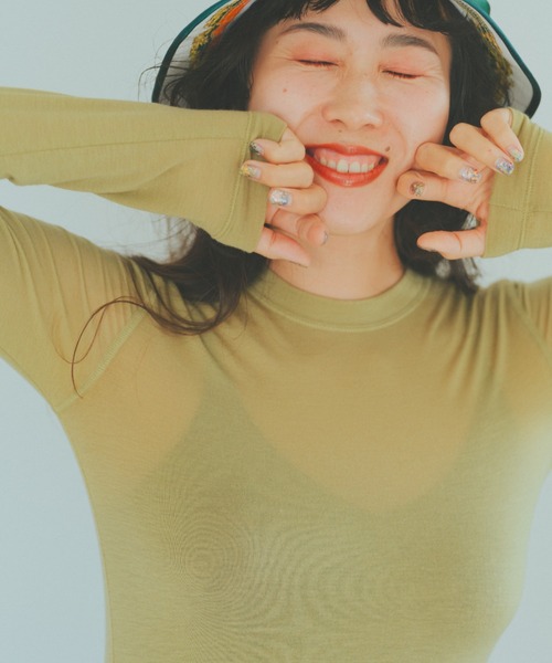 fukuu(フクウ)の「とろけちゃう肌触りハイネックインナートップス(その他トップス・レディース・ライム/ベージュ・S/M)」の19枚目の写真
