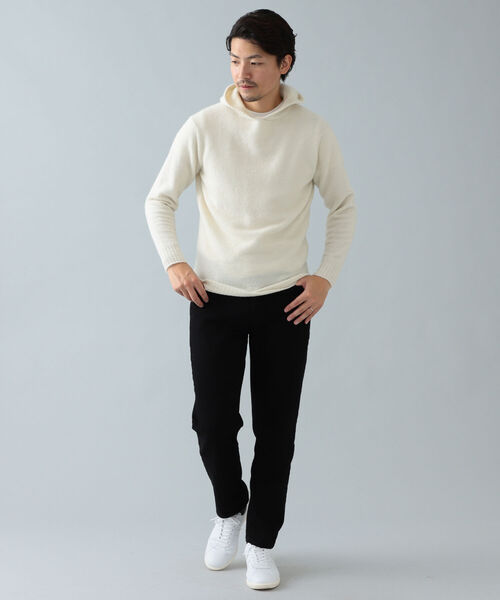 BRILLA per il gusto（ブリッラペルイルグースト）の「FILIPPO DE LAURENTIS / 別注 アルパカ プルオーバー フーディー（パーカー・メンズ・ブラック/オフホワイト・44/46/48/50）」の4枚目の写真