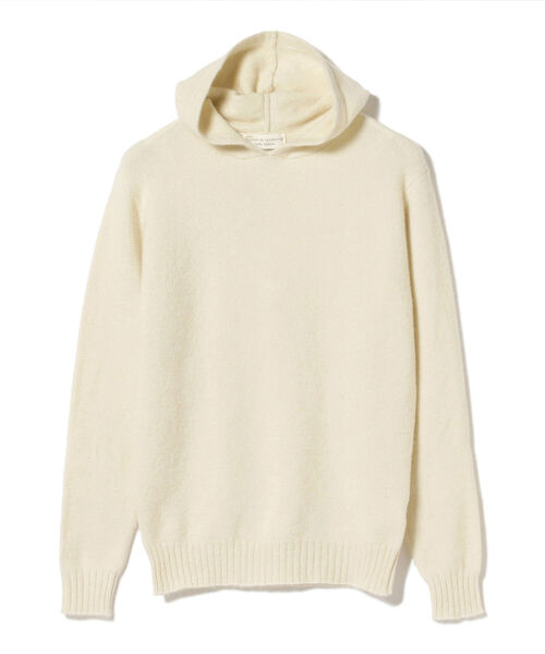 BRILLA per il gusto（ブリッラペルイルグースト）の「FILIPPO DE LAURENTIS / 別注 アルパカ プルオーバー フーディー（パーカー・メンズ・ブラック/オフホワイト・44/46/48/50）」の6枚目の写真