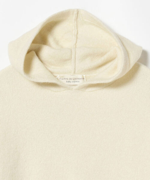 BRILLA per il gusto（ブリッラペルイルグースト）の「FILIPPO DE LAURENTIS / 別注 アルパカ プルオーバー フーディー（パーカー・メンズ・ブラック/オフホワイト・44/46/48/50）」の7枚目の写真