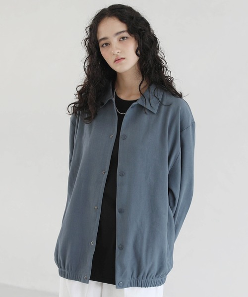 ETELIO（エテリオ）の「コーデュロイ ツイル ボリュームシルエット コーチジャケット（ブルゾン・メンズ・ブラック/ワイン/ブルー/チャコール・L/S/M）」の4枚目の写真