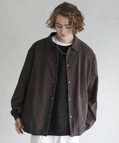 ETELIO（エテリオ）の「コーデュロイ ツイル ボリュームシルエット コーチジャケット（ブルゾン・メンズ・ブラック/ワイン/ブルー/チャコール・L/S/M）」の3枚目の写真