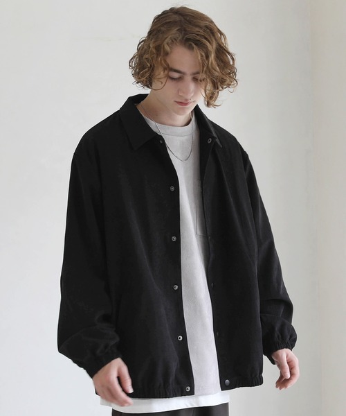 ETELIO（エテリオ）の「コーデュロイ ツイル ボリュームシルエット コーチジャケット（ブルゾン・メンズ・ブラック/ワイン/ブルー/チャコール・L/S/M）」の5枚目の写真