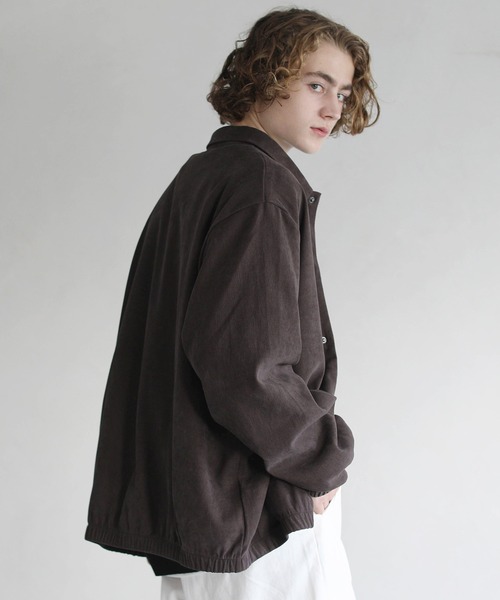 ETELIO（エテリオ）の「コーデュロイ ツイル ボリュームシルエット コーチジャケット（ブルゾン・メンズ・ブラック/ワイン/ブルー/チャコール・L/S/M）」の8枚目の写真