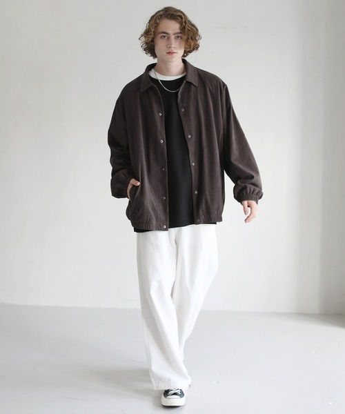 ETELIO（エテリオ）の「コーデュロイ ツイル ボリュームシルエット コーチジャケット（ブルゾン・メンズ・ブラック/ワイン/ブルー/チャコール・L/S/M）」の9枚目の写真