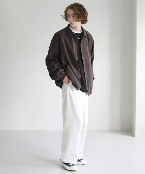 ETELIO（エテリオ）の「コーデュロイ ツイル ボリュームシルエット コーチジャケット（ブルゾン・メンズ・ブラック/ワイン/ブルー/チャコール・L/S/M）」の10枚目の写真
