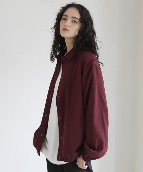 ETELIO（エテリオ）の「コーデュロイ ツイル ボリュームシルエット コーチジャケット（ブルゾン・メンズ・ブラック/ワイン/ブルー/チャコール・L/S/M）」の21枚目の写真