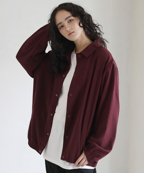 ETELIO（エテリオ）の「コーデュロイ ツイル ボリュームシルエット コーチジャケット（ブルゾン・メンズ・ブラック/ワイン/ブルー/チャコール・L/S/M）」の22枚目の写真