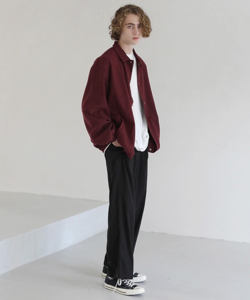 ETELIO（エテリオ）の「コーデュロイ ツイル ボリュームシルエット コーチジャケット（ブルゾン・メンズ・ブラック/ワイン/ブルー/チャコール・L/S/M）」の20枚目の写真