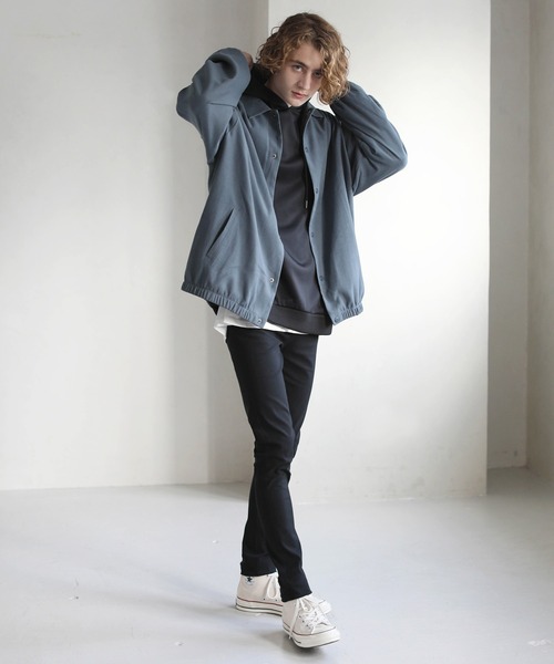 ETELIO（エテリオ）の「コーデュロイ ツイル ボリュームシルエット コーチジャケット（ブルゾン・メンズ・ブラック/ワイン/ブルー/チャコール・L/S/M）」の14枚目の写真