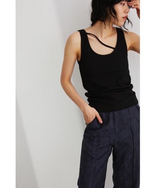 STYLEMIXER(スタイルミキサー)の「カップ付きストリングタンク(タンクトップ・レディース・ブラック/ベージュ/グレー/アイボリー・SMALL/MEDIUM)」の10枚目の写真