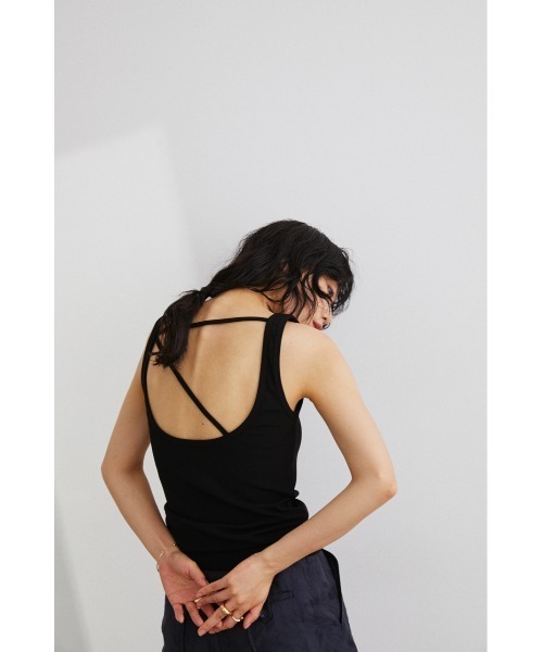 STYLEMIXER(スタイルミキサー)の「カップ付きストリングタンク(タンクトップ・レディース・ブラック/ベージュ/グレー/アイボリー・SMALL/MEDIUM)」の13枚目の写真