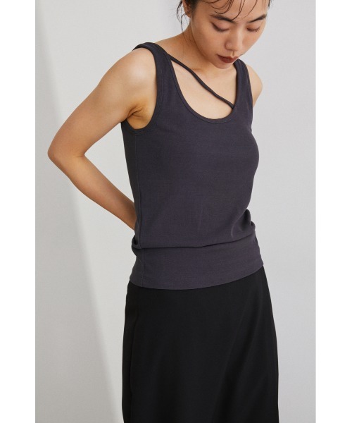 STYLEMIXER(スタイルミキサー)の「カップ付きストリングタンク(タンクトップ・レディース・ブラック/ベージュ/グレー/アイボリー・SMALL/MEDIUM)」の15枚目の写真