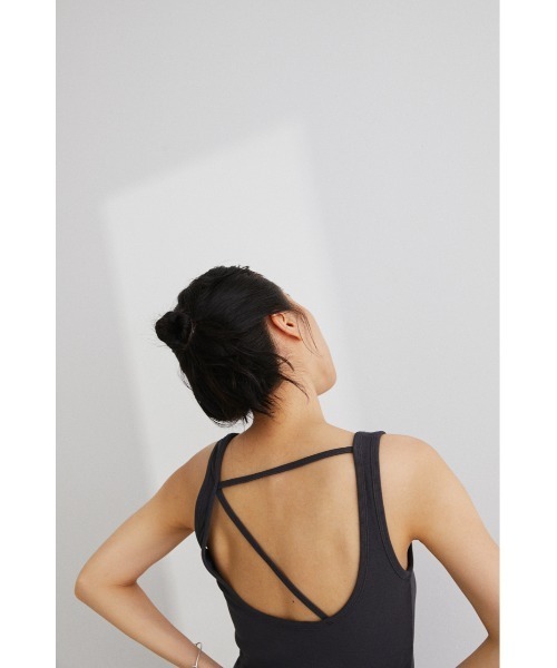 STYLEMIXER(スタイルミキサー)の「カップ付きストリングタンク(タンクトップ・レディース・ブラック/ベージュ/グレー/アイボリー・SMALL/MEDIUM)」の19枚目の写真