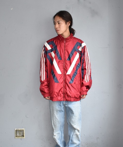 ナイロンジャケット adidas アディダス 90s 刺繍 激レア XL ナイロン 
