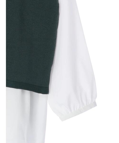 Green　Parks（グリーンパークス）の「SET2点 エプロン風ベスト+ブラウス＊（シャツ/ブラウス・レディース・ブラック/グリーン/モカ・FREE）」の16枚目の写真