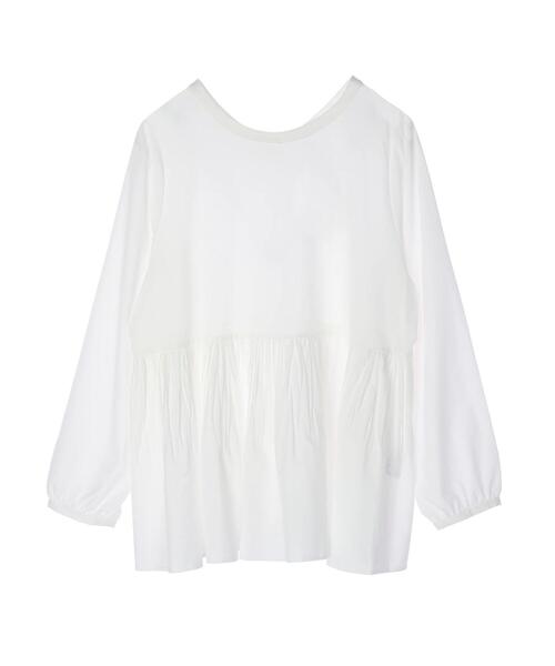 Green　Parks（グリーンパークス）の「SET2点 エプロン風ベスト+ブラウス＊（シャツ/ブラウス・レディース・ブラック/グリーン/モカ・FREE）」の19枚目の写真