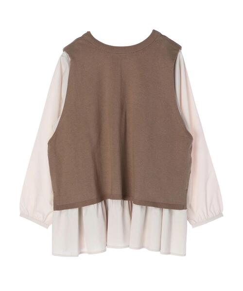 Green　Parks（グリーンパークス）の「SET2点 エプロン風ベスト+ブラウス＊（シャツ/ブラウス・レディース・ブラック/グリーン/モカ・FREE）」の21枚目の写真