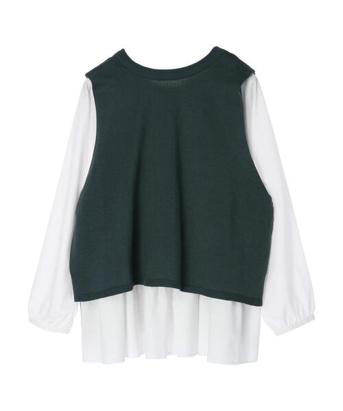 Green　Parks（グリーンパークス）の「SET2点 エプロン風ベスト+ブラウス＊（シャツ/ブラウス・レディース・ブラック/グリーン/モカ・FREE）」の22枚目の写真